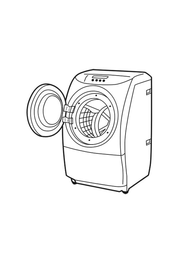 Coloriage machine A  laver
